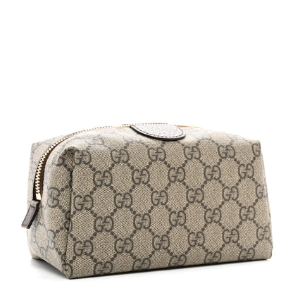 Gucci Soft GG Supreme Monogram Calfskin Medium Ophidia Cosmetic Case Beige Ebony New Acero 3 of 8