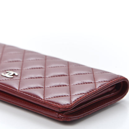 Chanel Lambskin Quilted Yen Wallet Red 6 of 11
