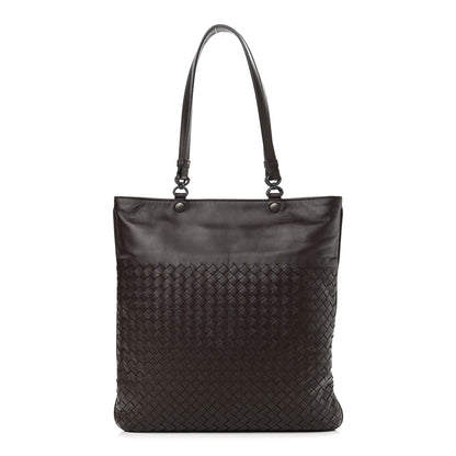 Bottega Veneta Nappa Intrecciato Flat Shoulder Bag Ebano 1 of 12
