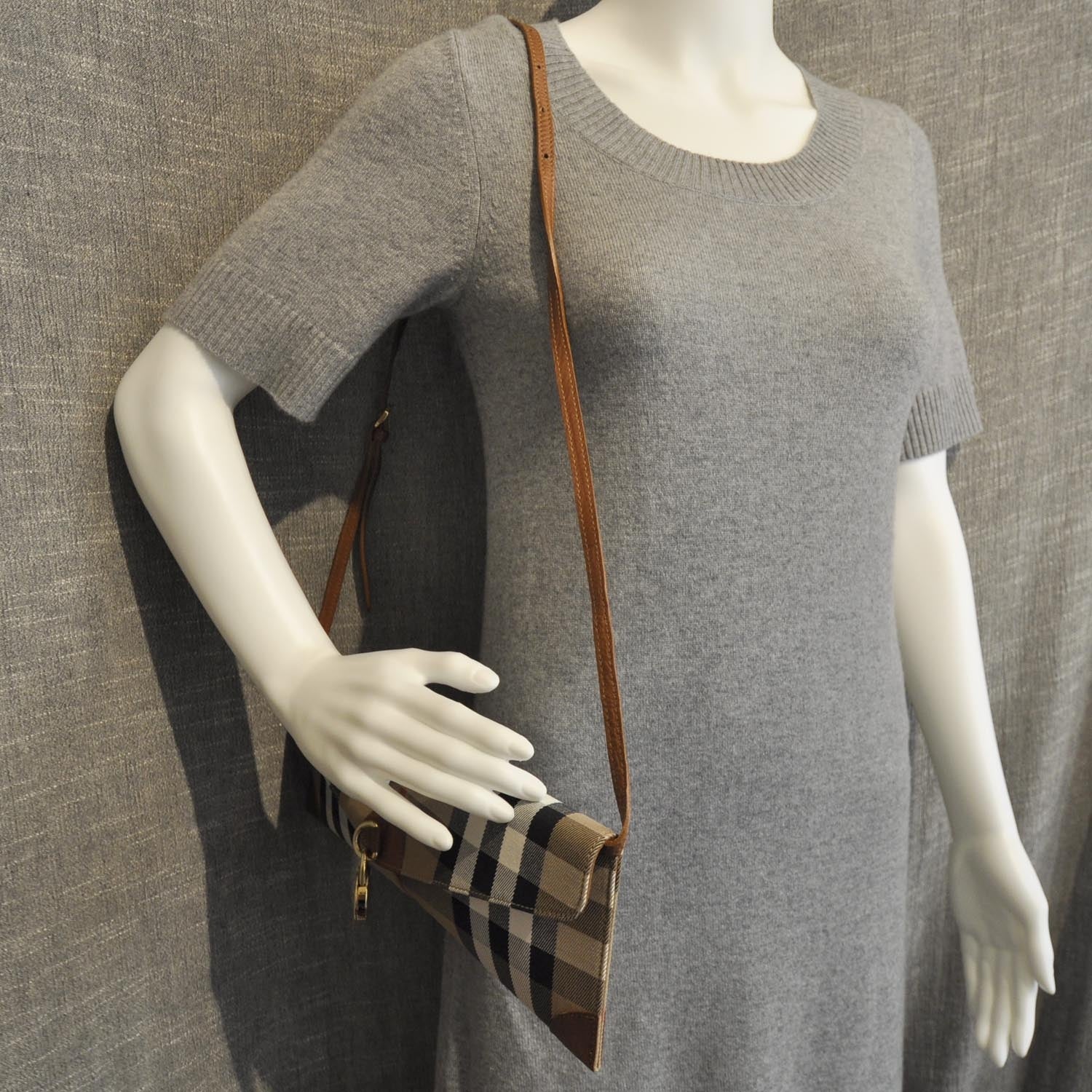Burberry Canvas House Check Clutch 3 of 8