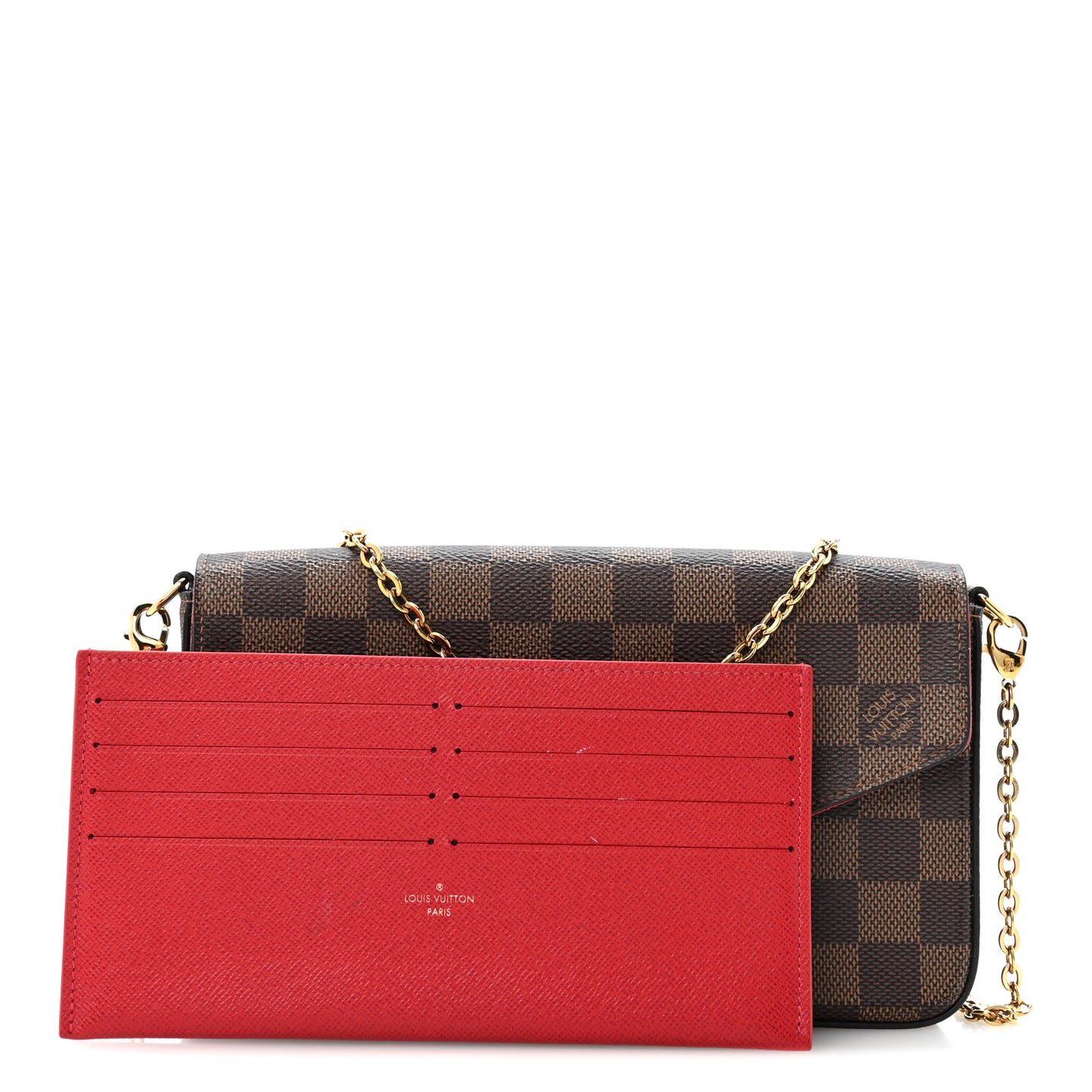 Damier Ebene Pochette Felicie Chain Wallet