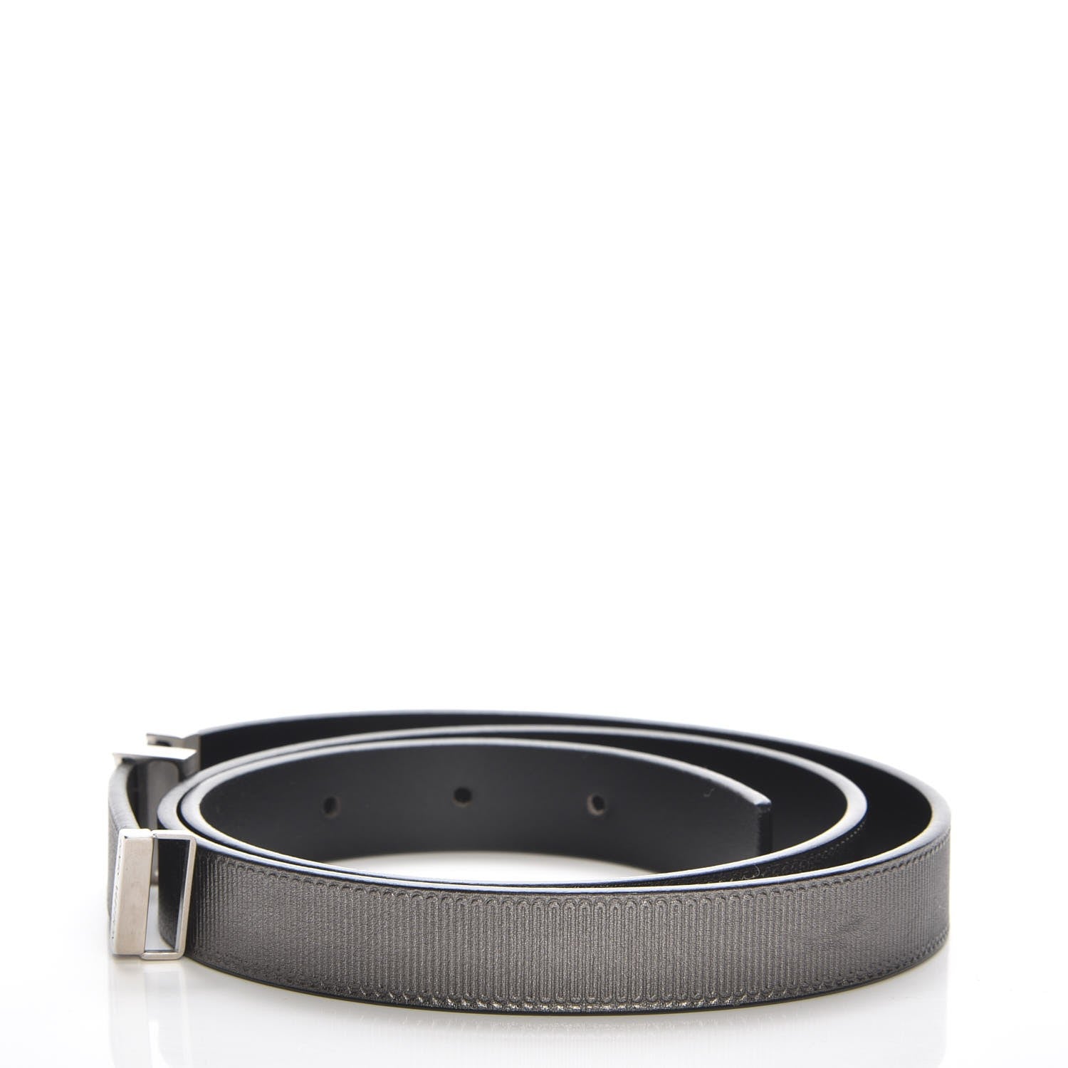 Louis Vuitton Calfskin Embossed 20MM LV Initiales Belt 80 32 3 of 7
