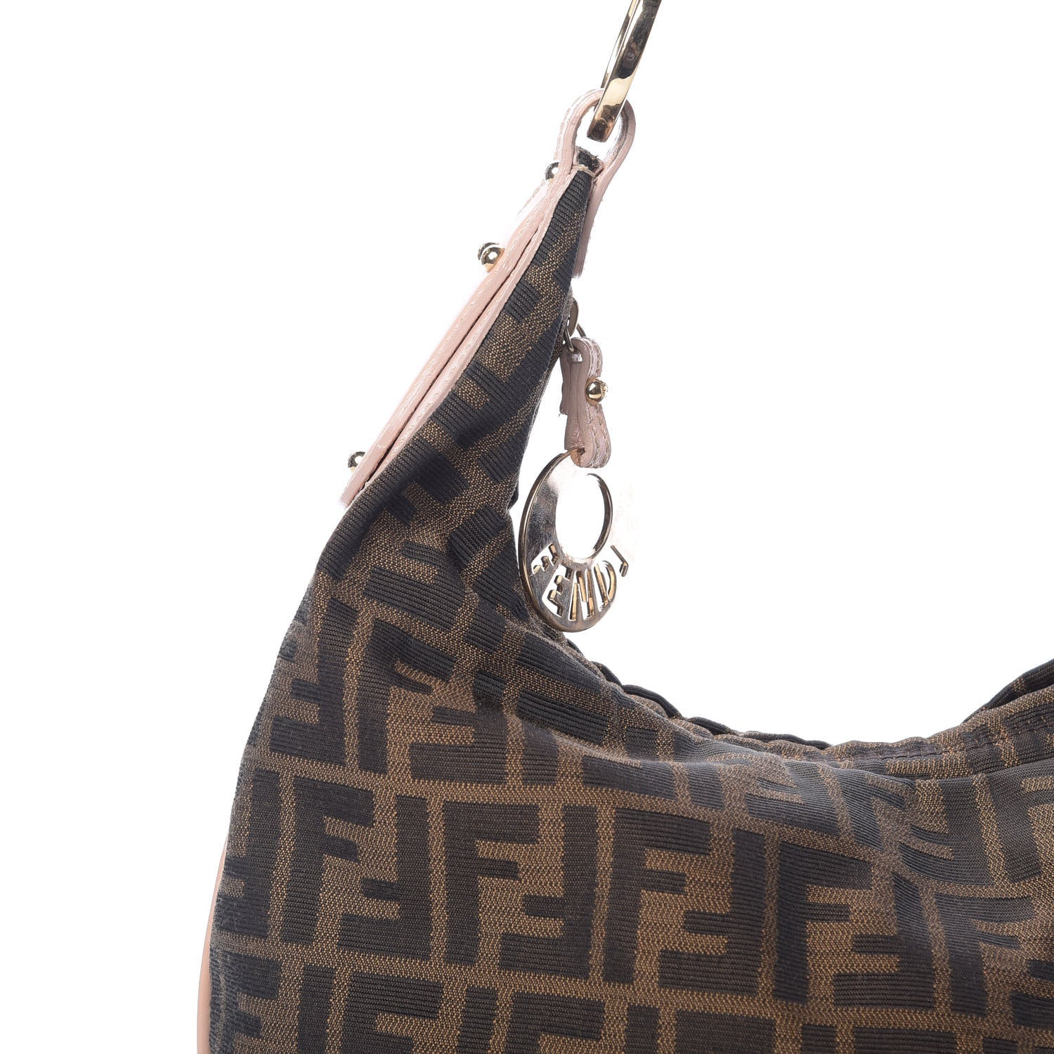 Fendi Zucca Cuoio Lucido Small Chef Hobo Tobacco Bois de Rose 8 of 11