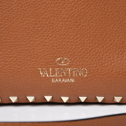Valentino Garavani Pebbled Calfskin Medium Rockstud Reversible Tote Light Cuir Coral 10 of 11