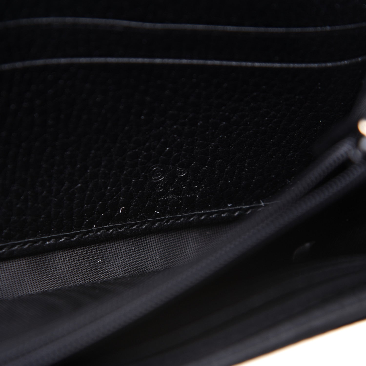 Gucci Dollar Calfskin Interlocking G Continental Wallet Black 7 of 9