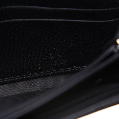 Gucci Dollar Calfskin Interlocking G Continental Wallet Black 7 of 9