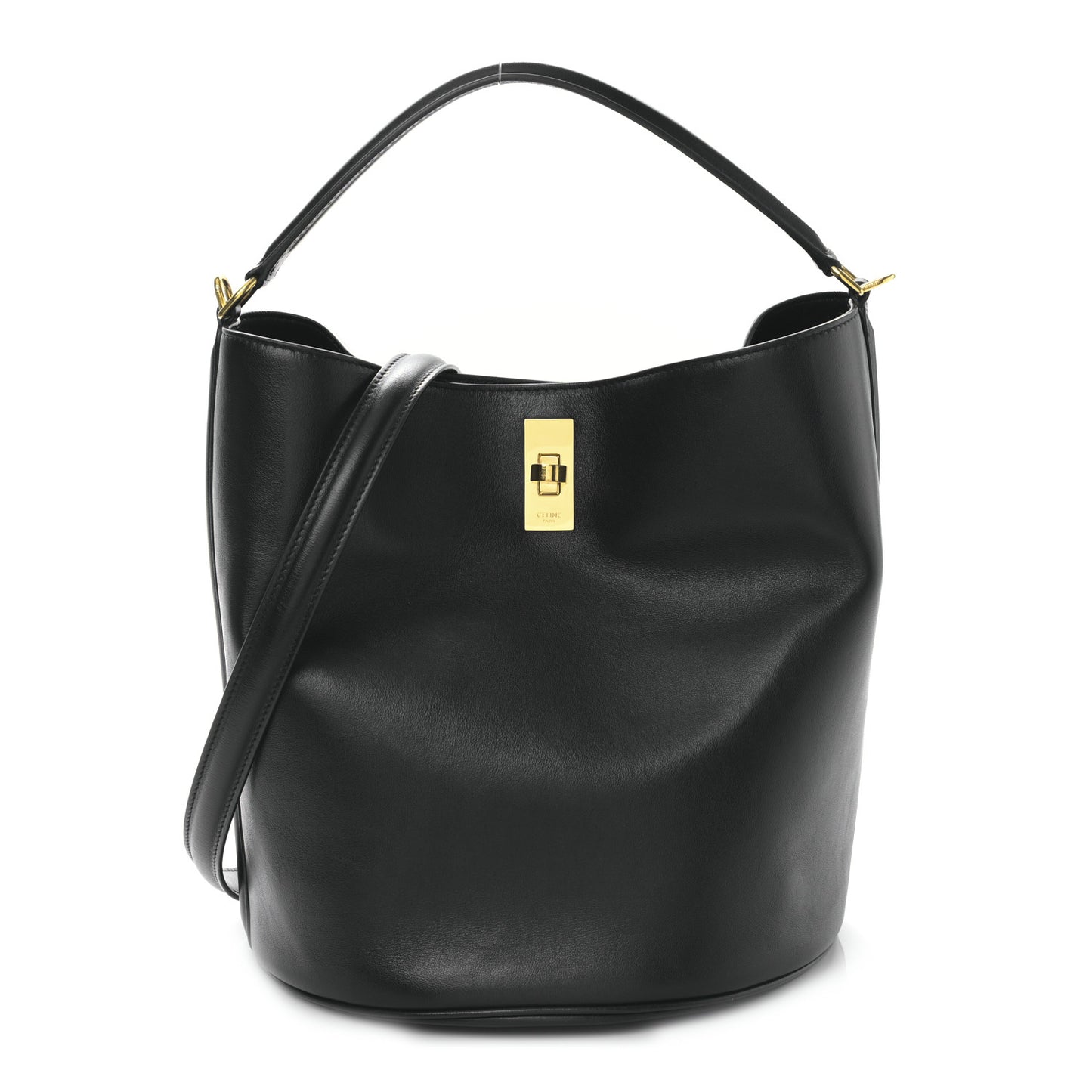 Smooth Calfskin Bucket 16 Bag Black