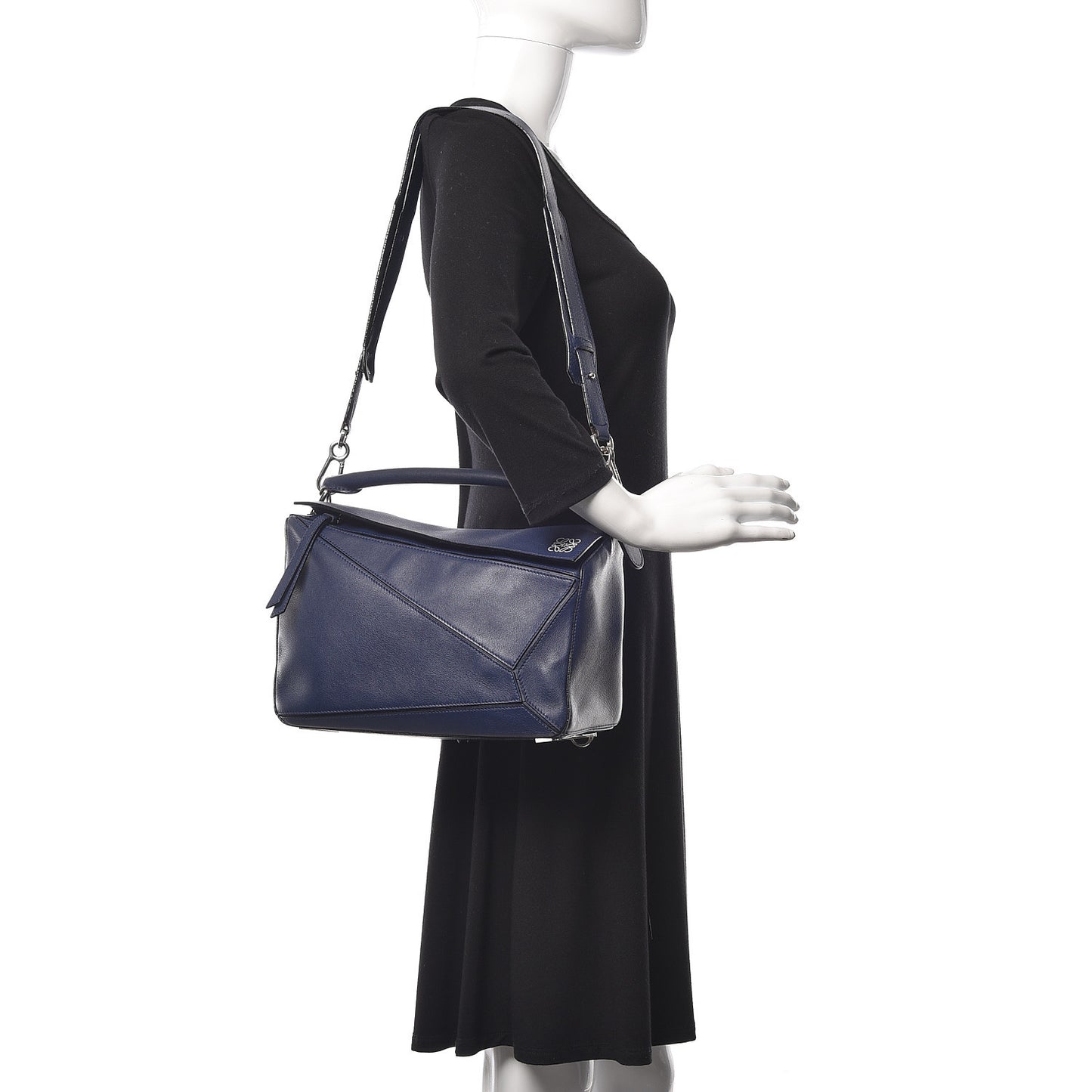 Calfskin Medium Puzzle Bag Marine