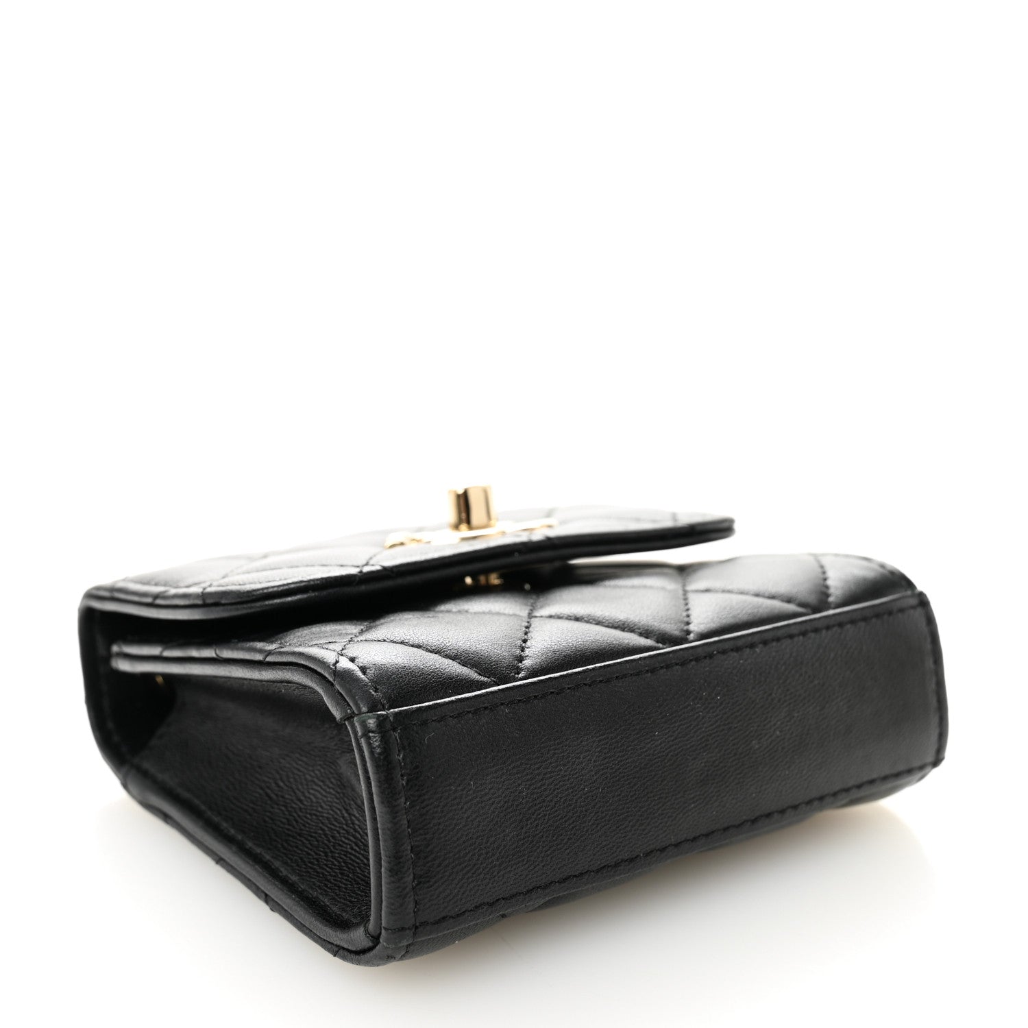 Chanel Lambskin Quilted Trendy CC Card Holder On Chain Black 3 of 9