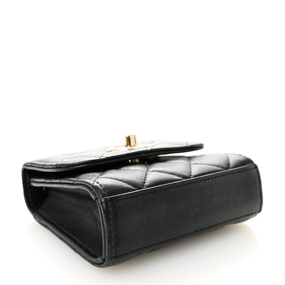 Chanel Lambskin Quilted Trendy CC Card Holder On Chain Black 3 of 9
