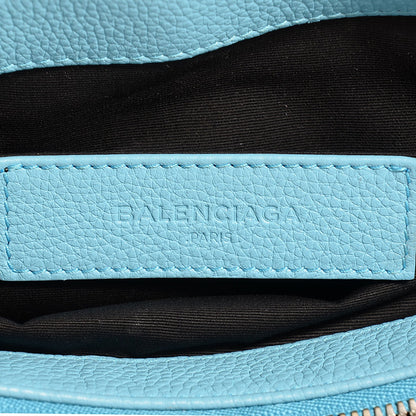 Balenciaga Grained Calfskin Le Dix Small Soft Cartable Bleu Azur 8 of 9