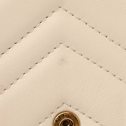 Gucci Calfskin Matelasse Super Mini GG Marmont Shoulder Bag White 13 of 15