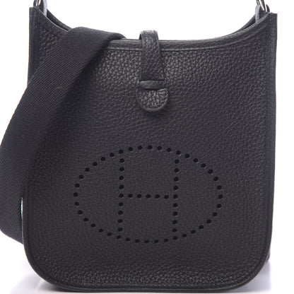 Hermes Taurillon Clemence Evelyne TPM Black 10 of 11