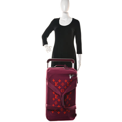 Louis Vuitton Knit Monogram Horizon Soft Duffle 55 Fuchsia 2 of 17