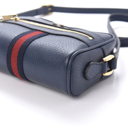 Gucci Textured Calfskin Web Mini Ophidia Shoulder Bag Blue Agata 7 of 11