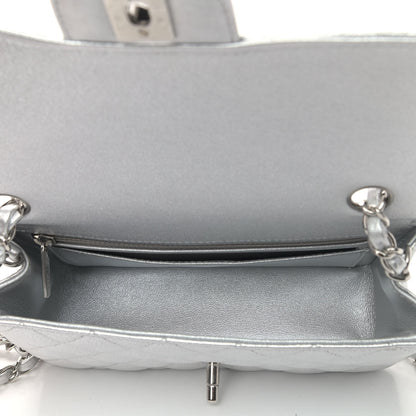 Chanel Metallic Lambskin Quilted Mini Rectangular Flap Silver 4 of 4
