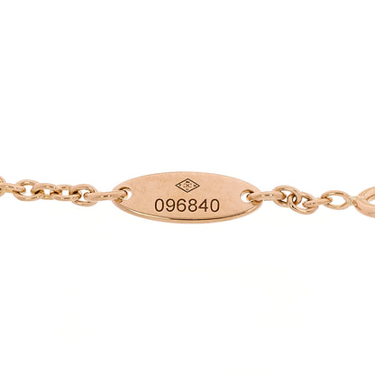 Christian Dior 18K Rose Gold Diamond Pink Opal Rose Des Vents 5 Charm Bracelet 6 of 6
