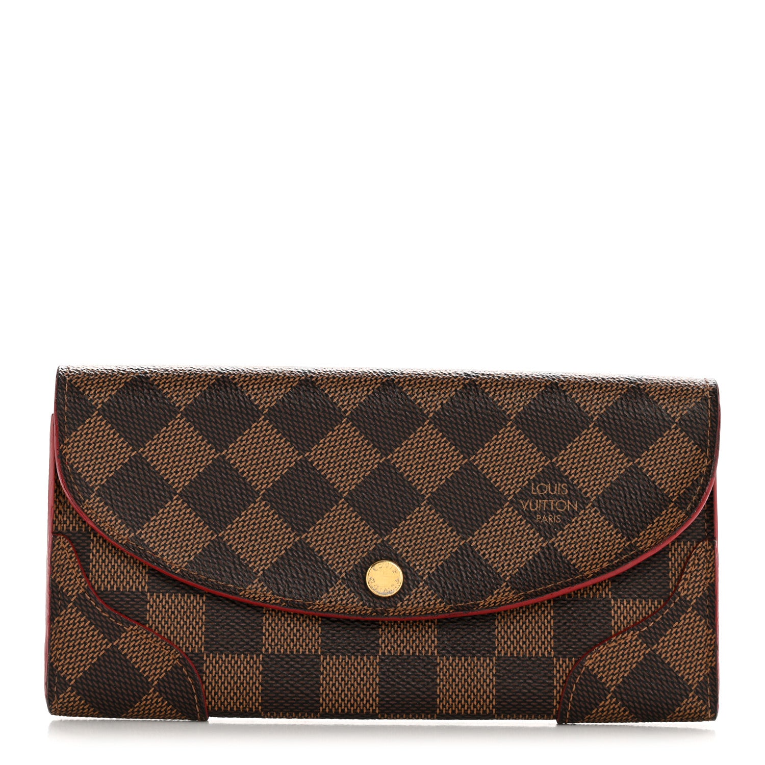 Louis Vuitton Damier Ebene Caissa Wallet Cherry 1 of 11