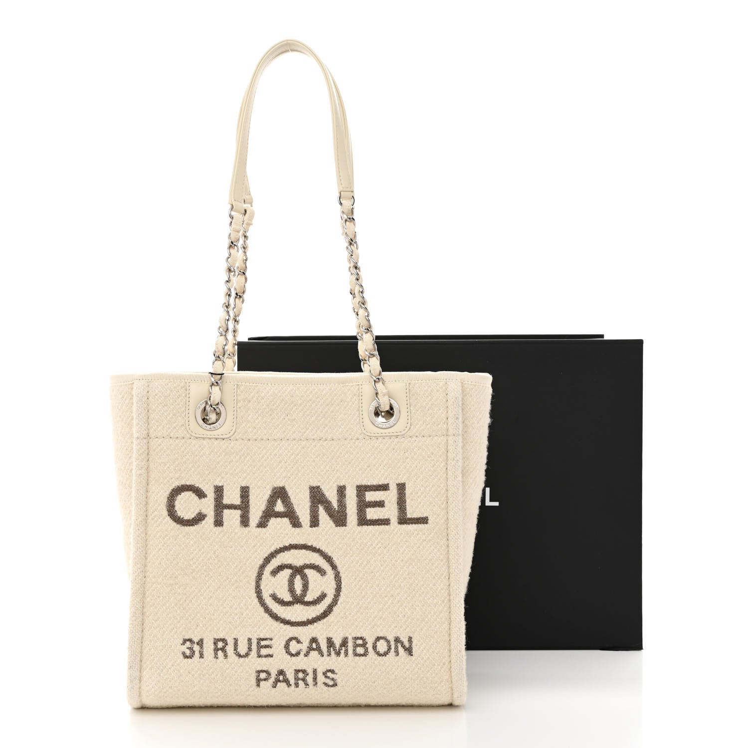 Chanel Mixed Fibers Small Deauville Tote Ecru 11 of 11