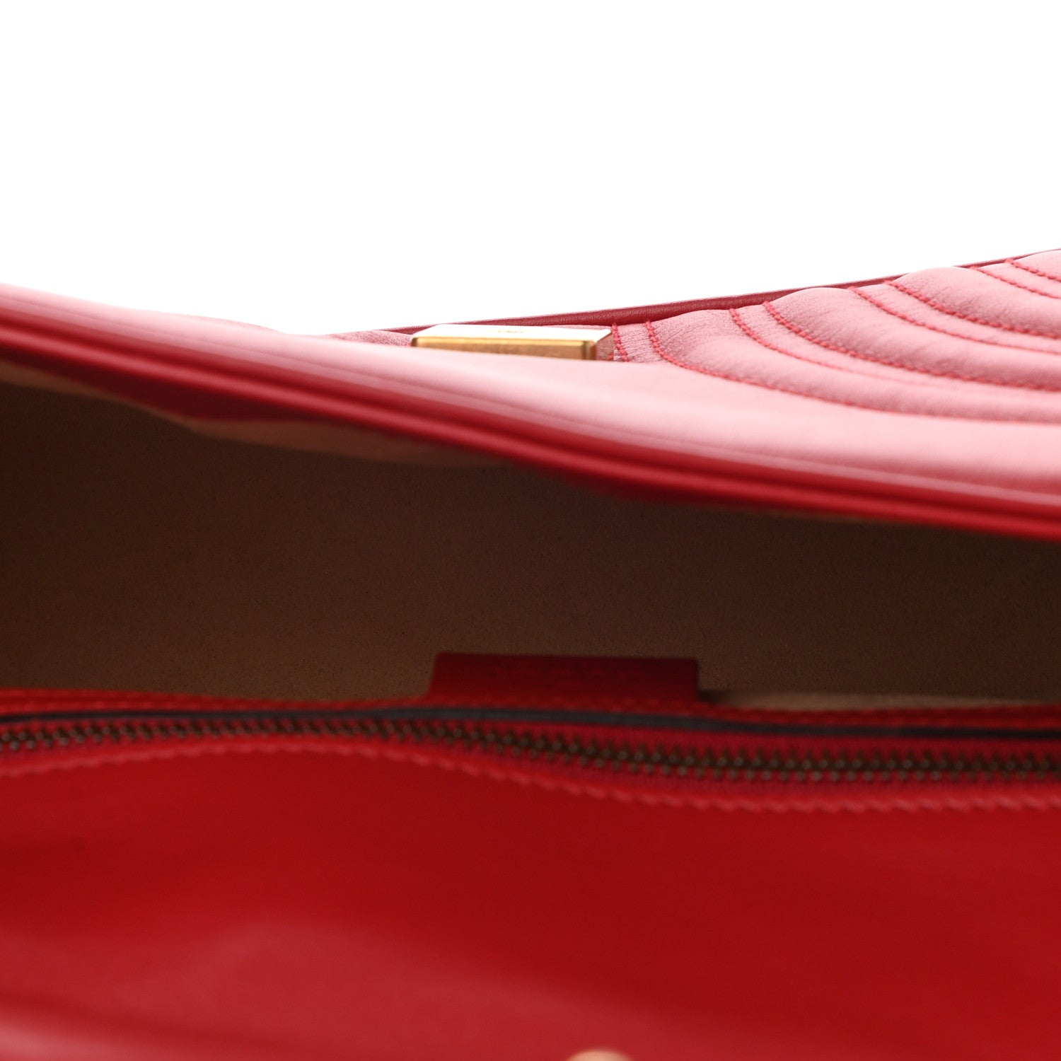 Gucci Calfskin Matelasse Small GG Marmont Shoulder Bag Hibiscus Red 6 of 10