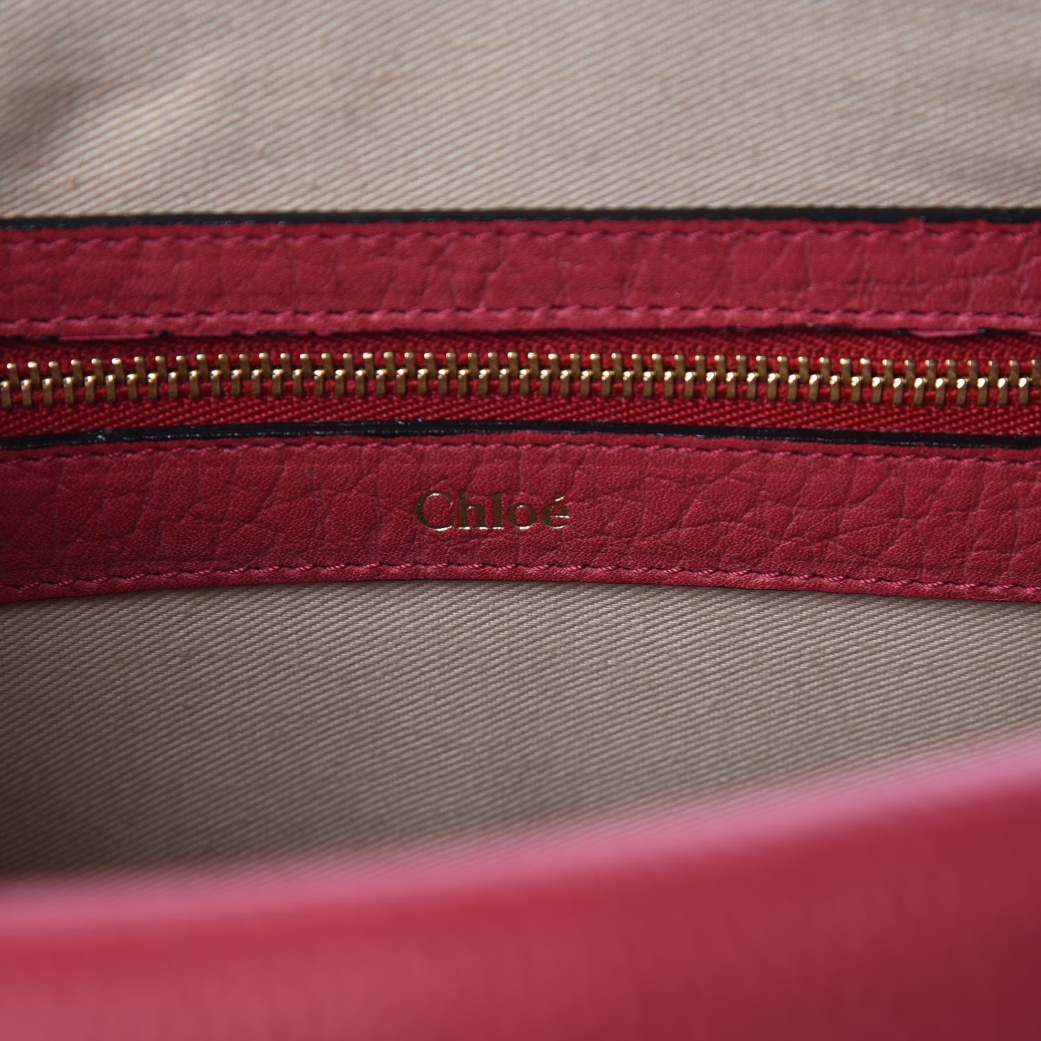Chloe Grained Calfskin Medium Sally Flap Bag Red 6 of 12