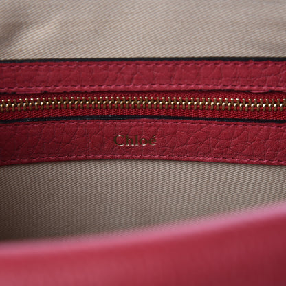Chloe Grained Calfskin Medium Sally Flap Bag Red 6 of 12