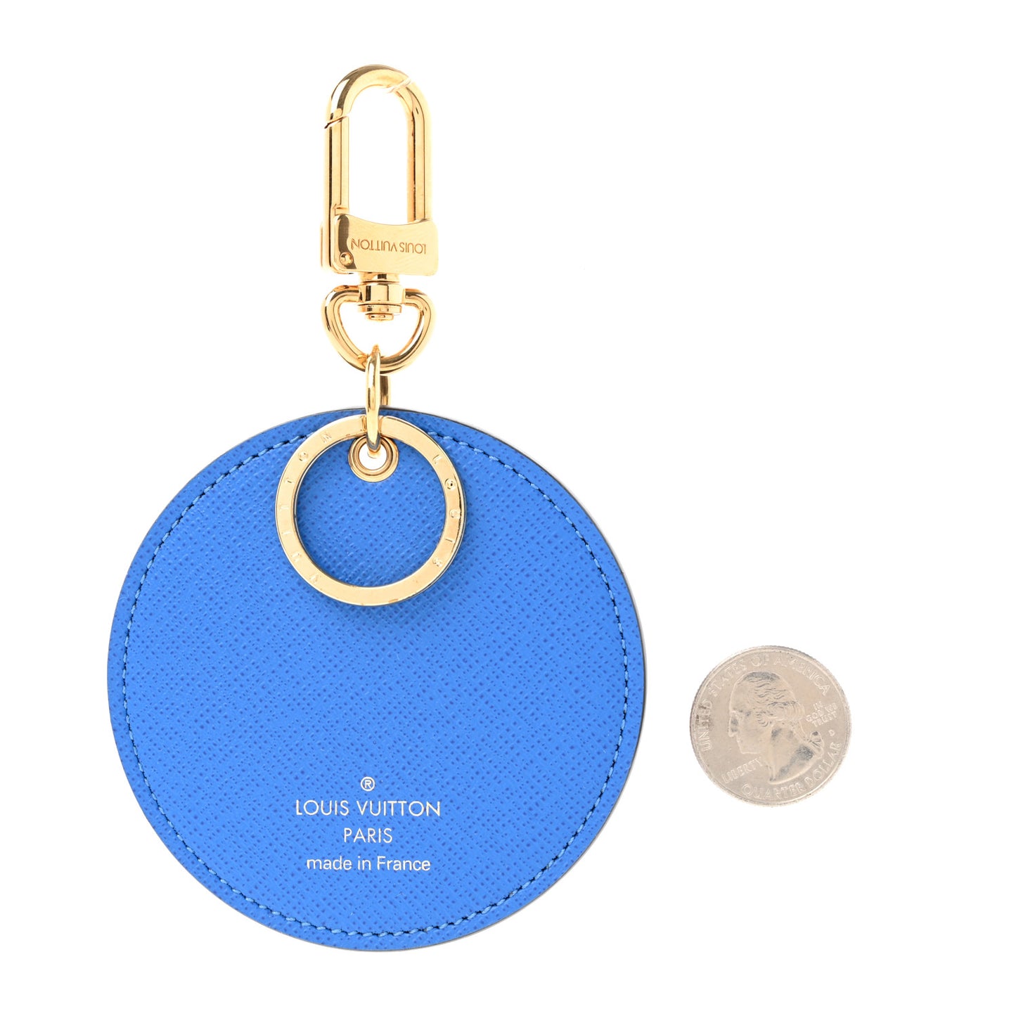Monogram 2019 Christmas Animation Venice Bag Charm Key Ring Blue