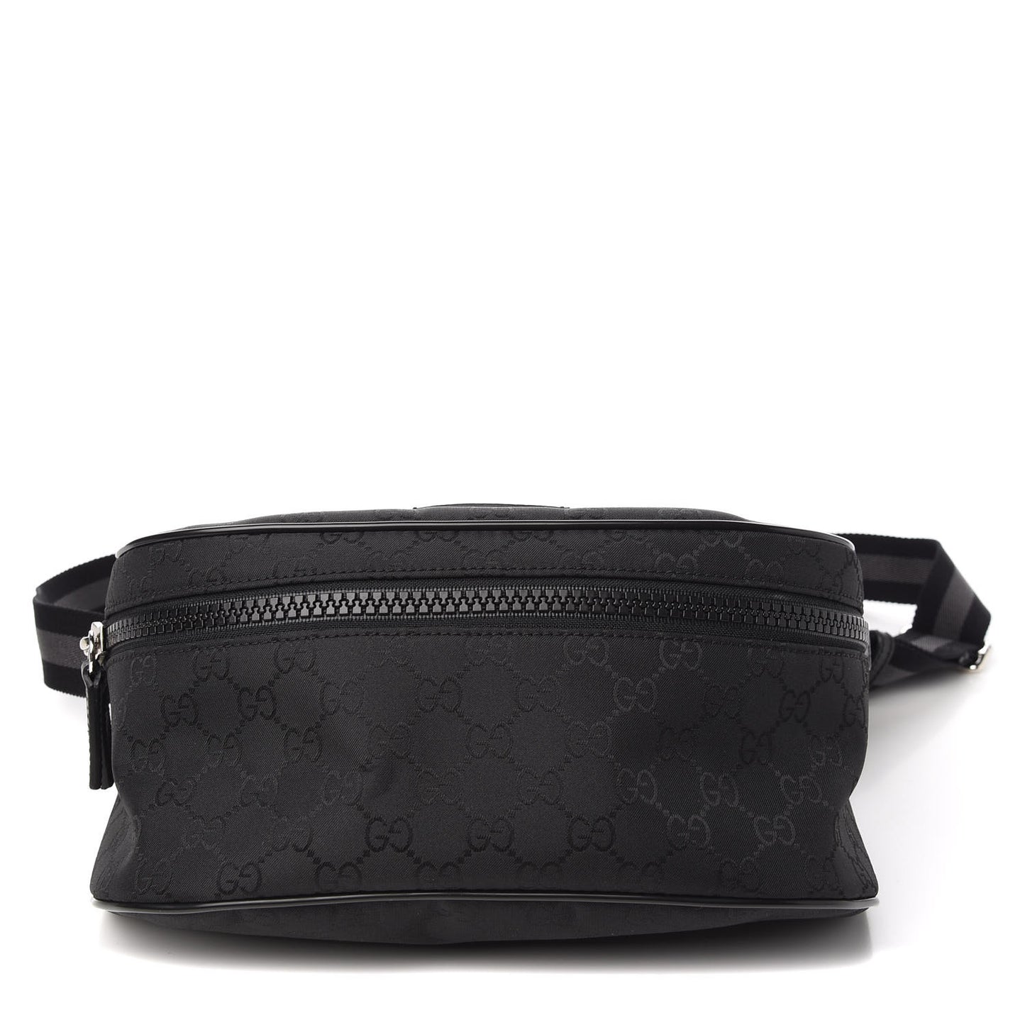 Nylon Monogram Fanny Pack Belt Bag Black