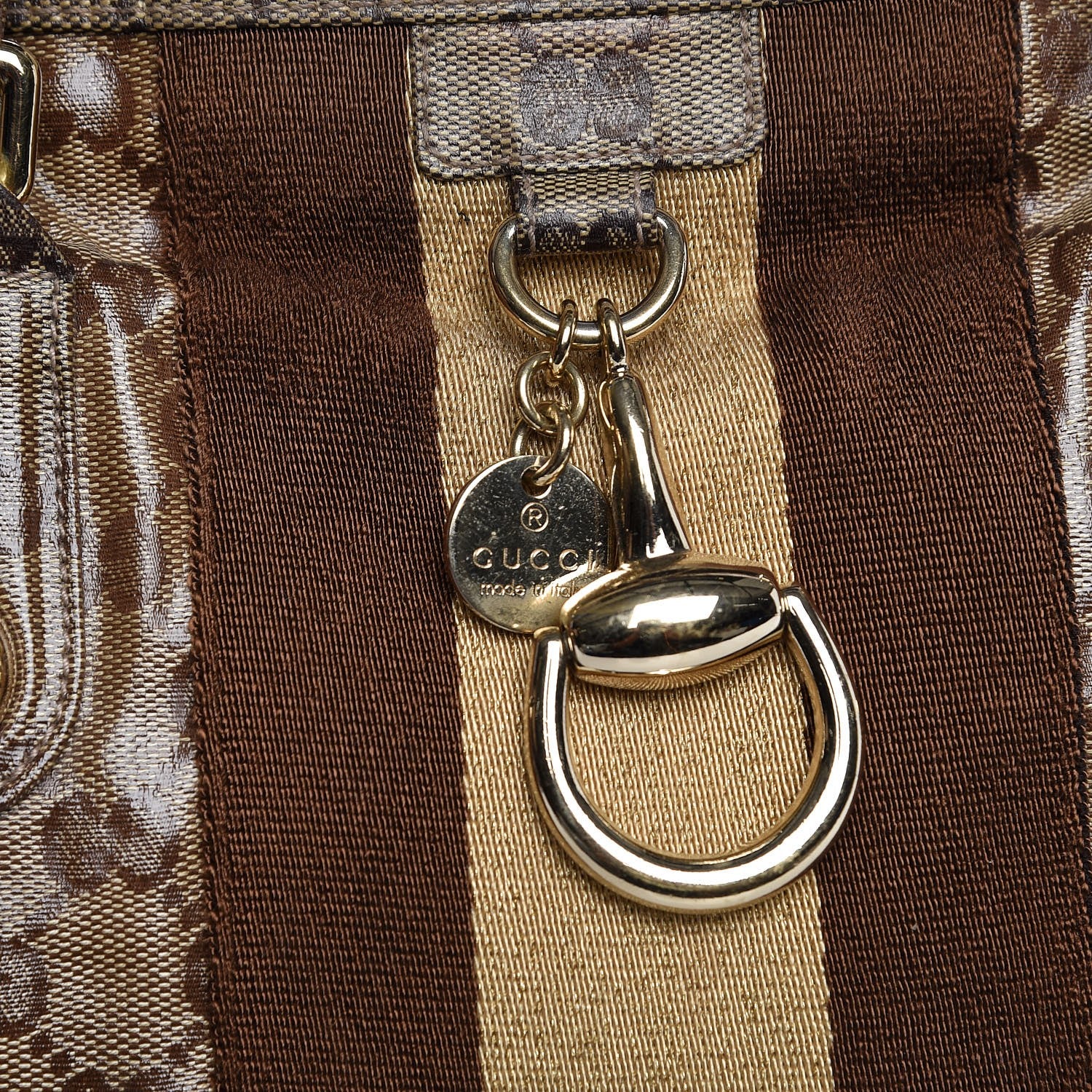 Gucci Crystal Monogram Medium Web Tote Brown 8 of 8