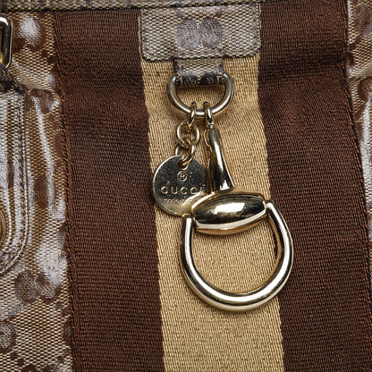 Gucci Crystal Monogram Medium Web Tote Brown 8 of 8