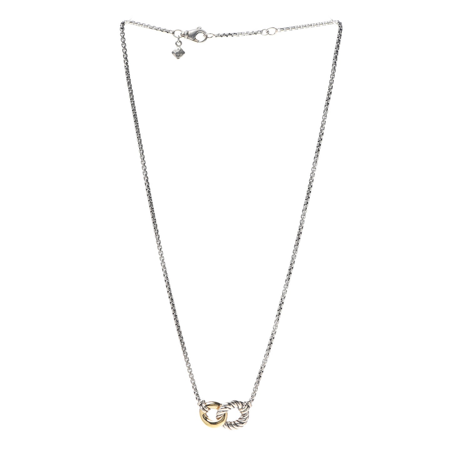 Sterling Silver 18K Yellow Gold Belmont Pendant Necklace