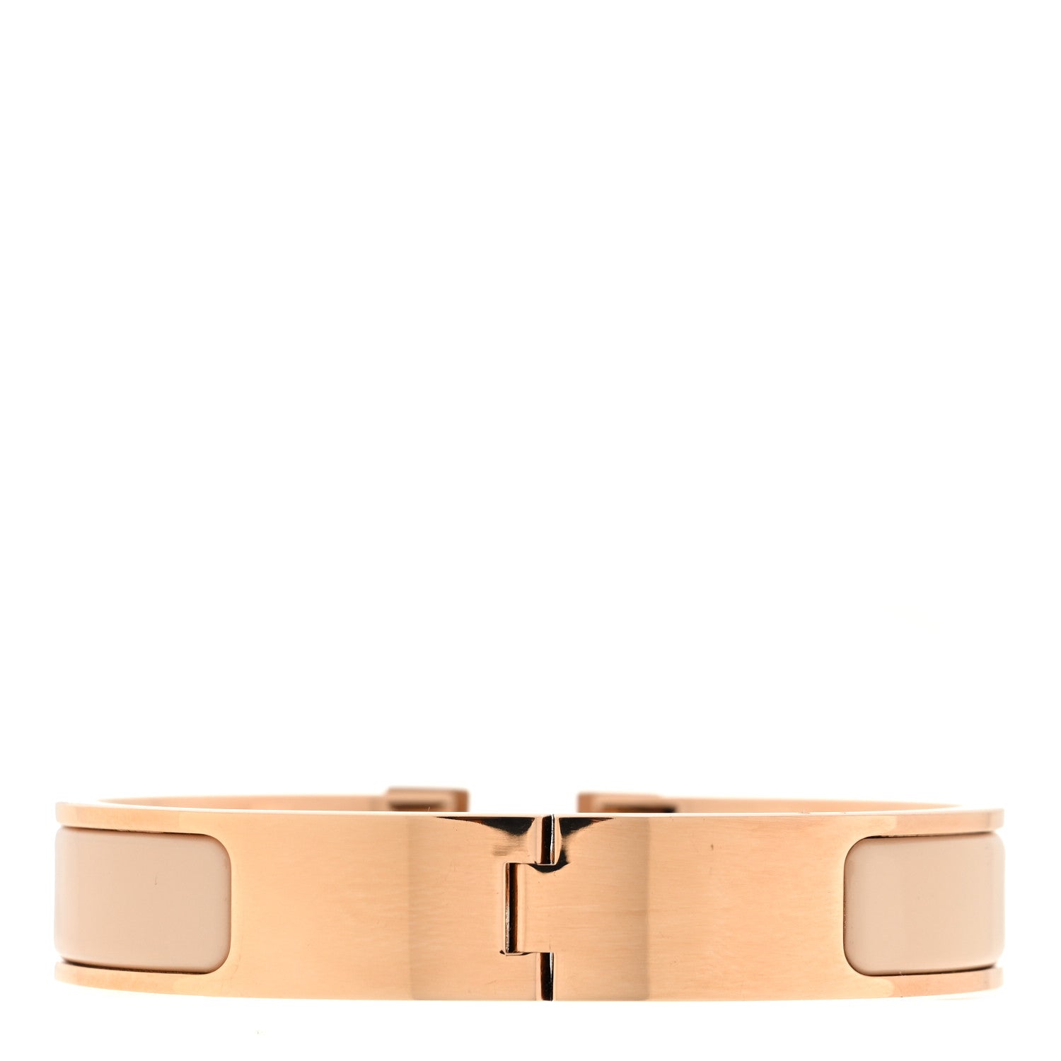 Hermes Enamel Narrow Clic Clac H Bracelet GM Beige Nacre 3 of 4