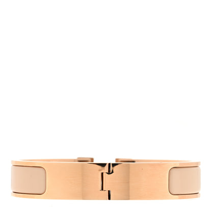 Hermes Enamel Narrow Clic Clac H Bracelet GM Beige Nacre 3 of 4