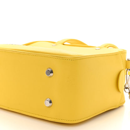 Balenciaga Shiny Day Calfskin Logo XS Triangle Square Bag Jaune Black 9 of 11