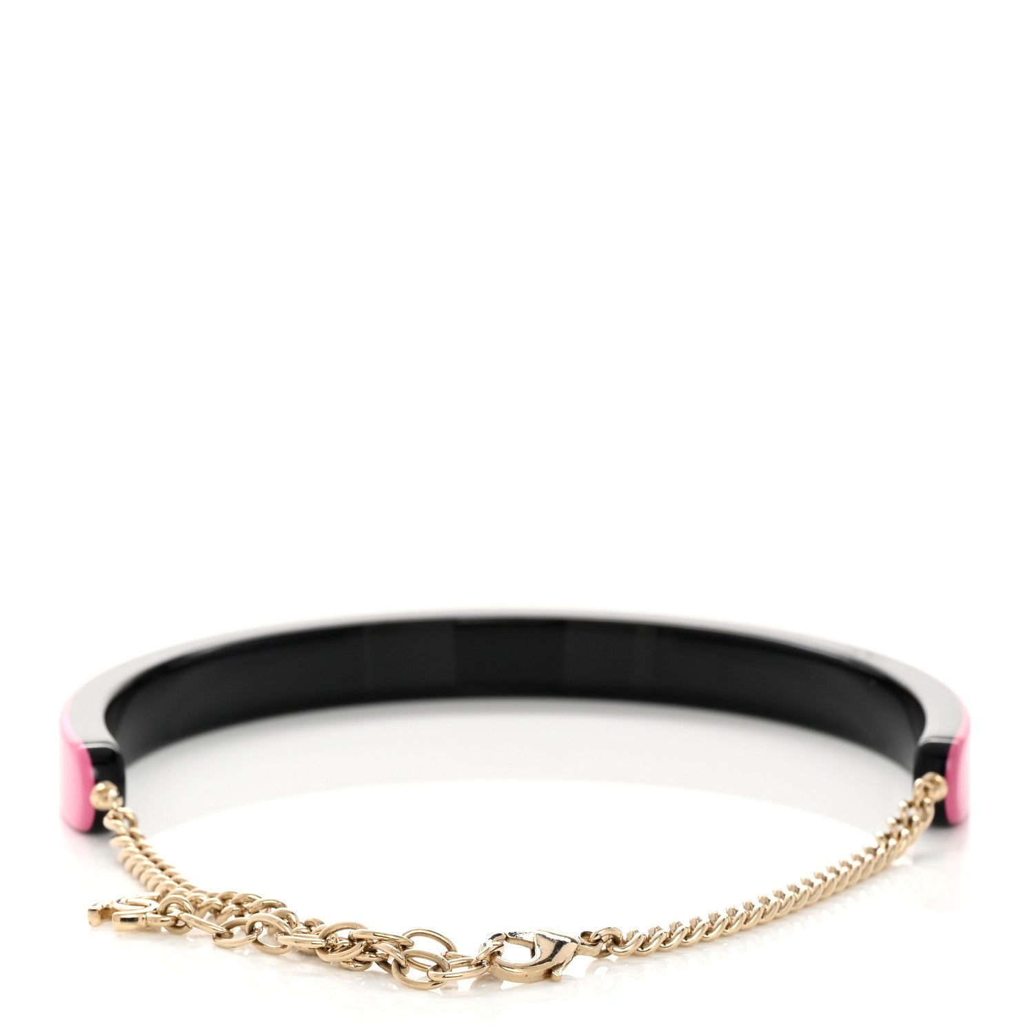 Chanel Resin Logo Choker Pink Black 4 of 6