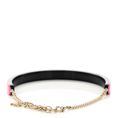 Chanel Resin Logo Choker Pink Black 4 of 6
