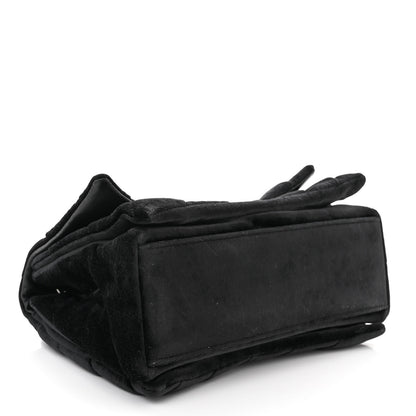 Balenciaga Crushed Velvet Quilted Medium Crush Chain Bag Black 4 of 10