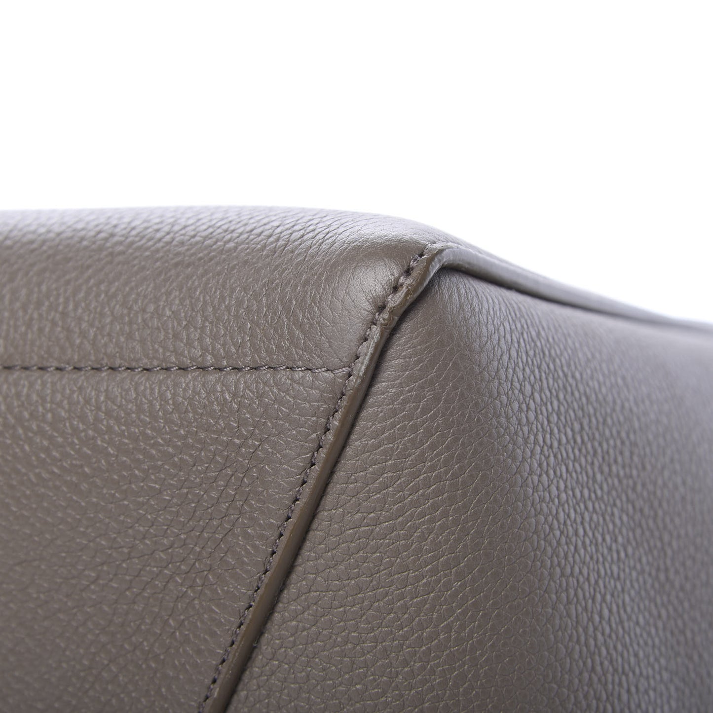Soft Grained Calfskin Sangle Bucket Bag Taupe