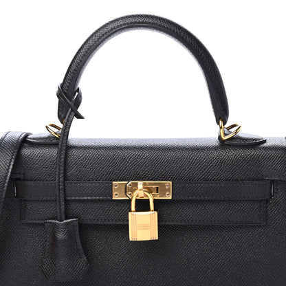 Hermes Epsom Kelly Sellier 25 Black 10 of 11