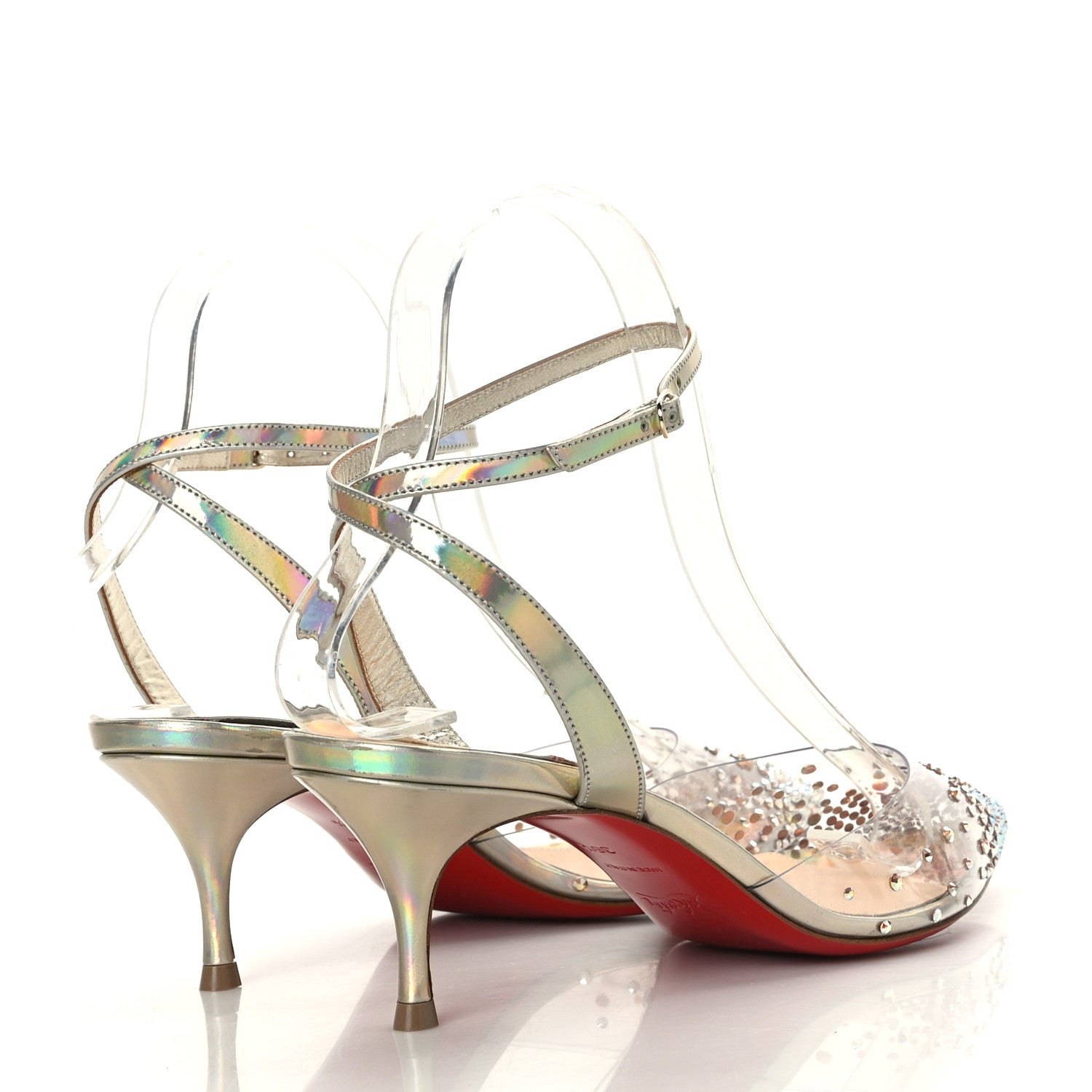 Christian Louboutin PVC Calf Alicoco Spikaqueen 55 Pumps 36.5 Version Platine 4 of 7
