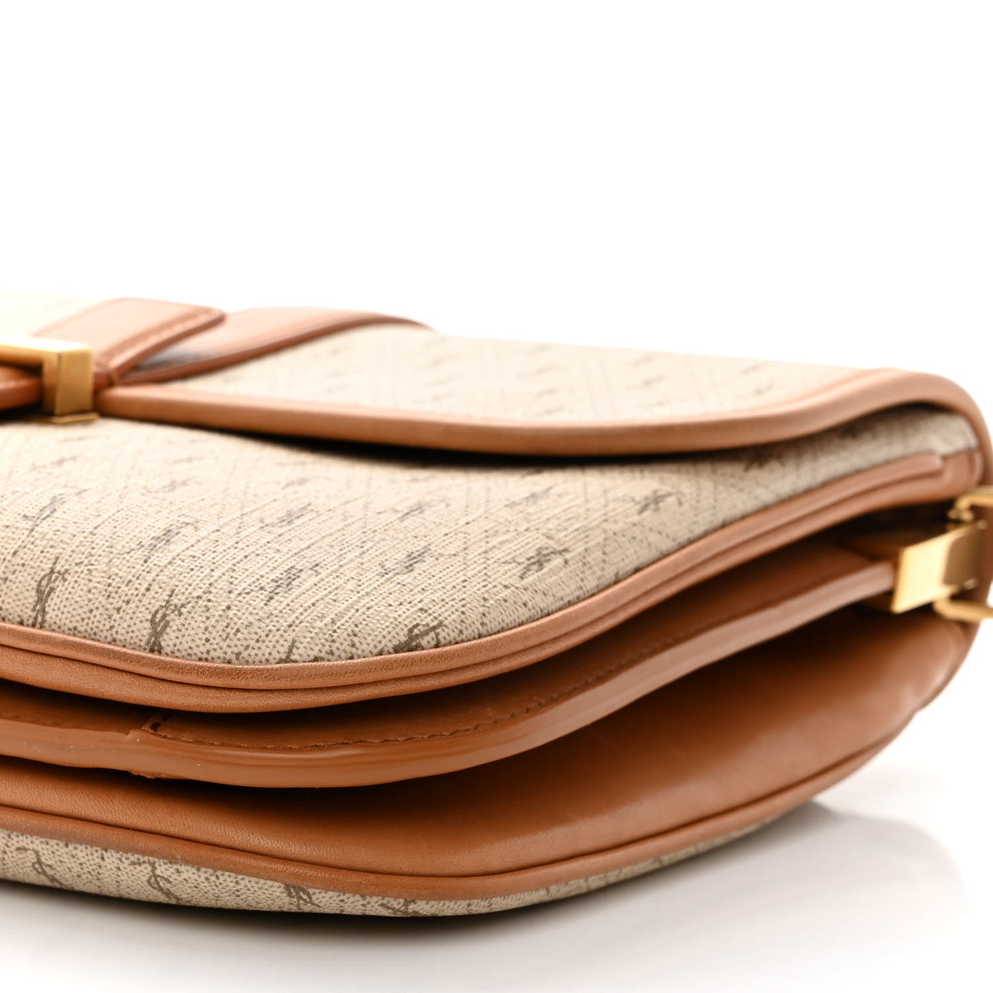 Canvas All-Over Monogram Small Le Monogramme Satchel Beige Kaki Brown Gold
