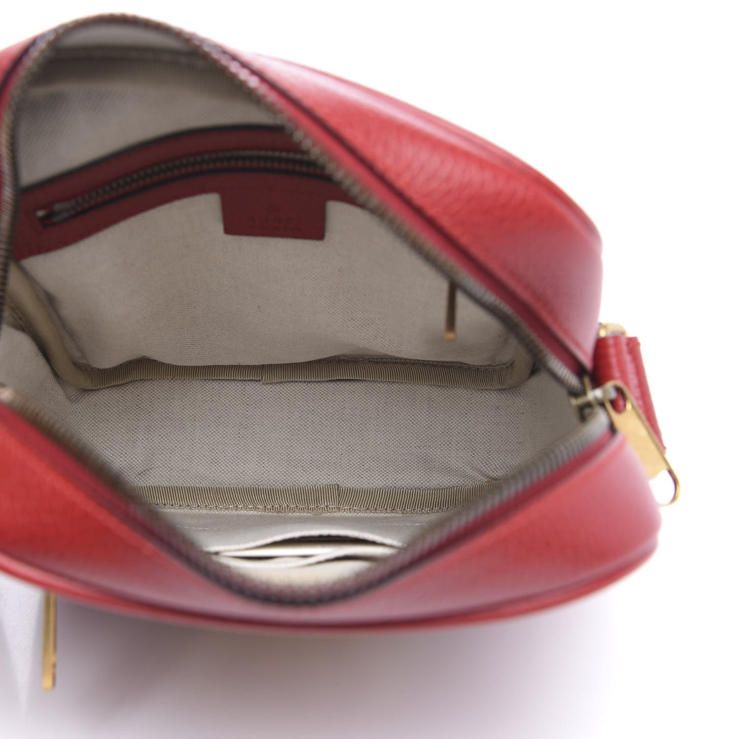 Grained Calfskin Logo Messenger Bag Hibiscus Red