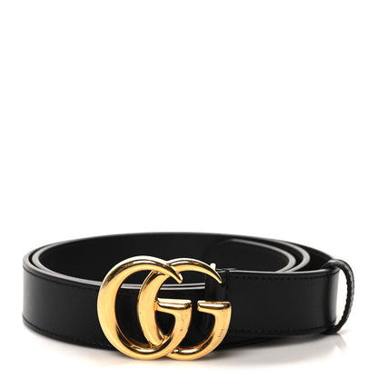 Gucci Calfskin Double G 30mm Belt 95 38 Black 1 of 5