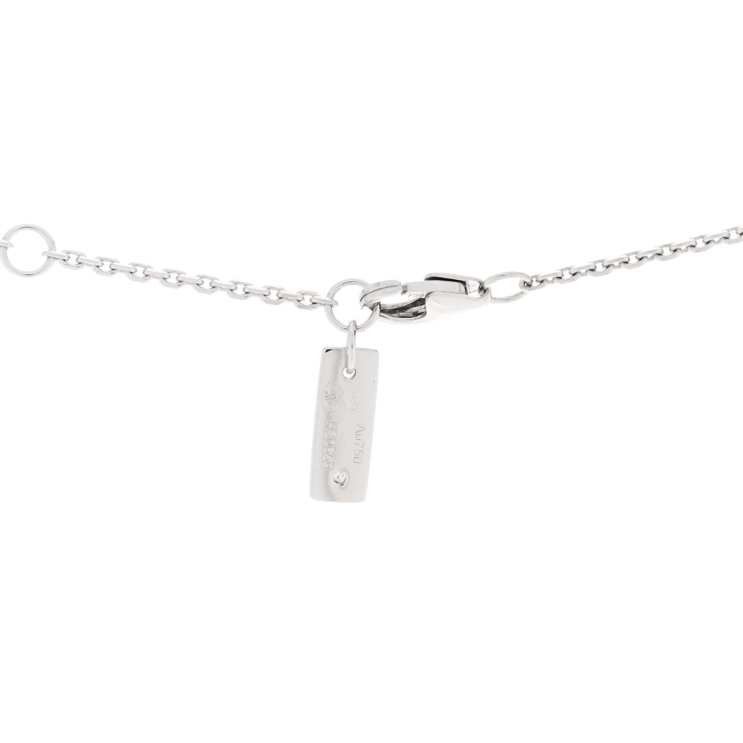 18K White Gold Diamond Baby Move Pave Necklace