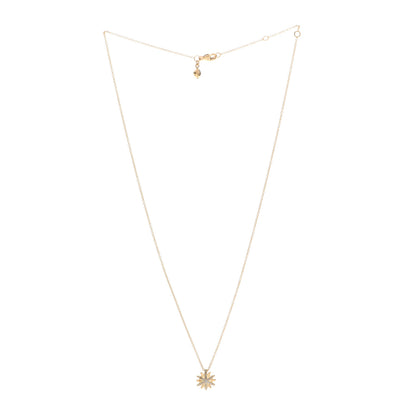 David Yurman 18K Yellow Gold Diamond Petite Starburst Pendant Necklace 3 of 5