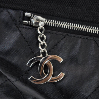 Chanel Coated Canvas Paris Biarritz XL Travel Bag Black 5 of 10