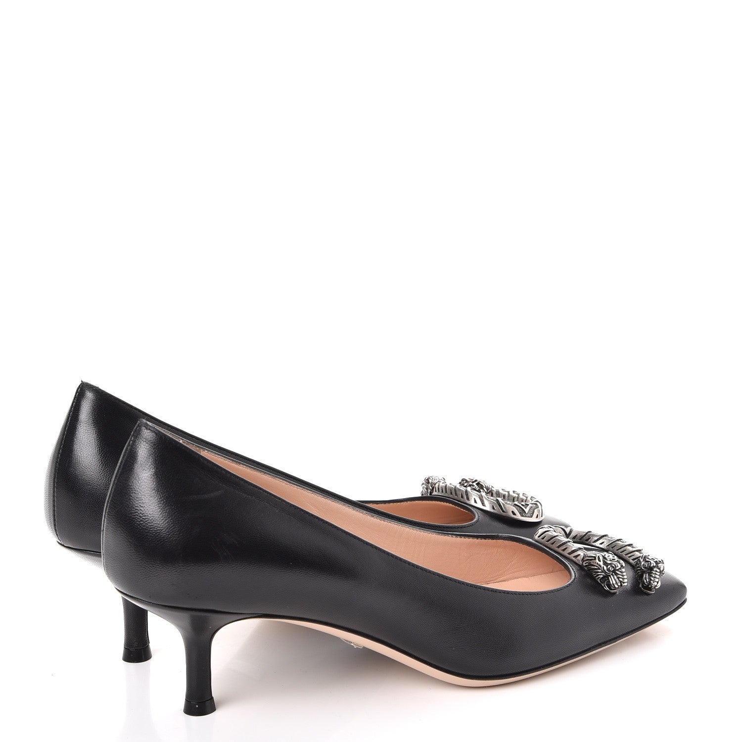 Gucci Lambskin Dionysus Pumps 36.5 Black 4 of 11