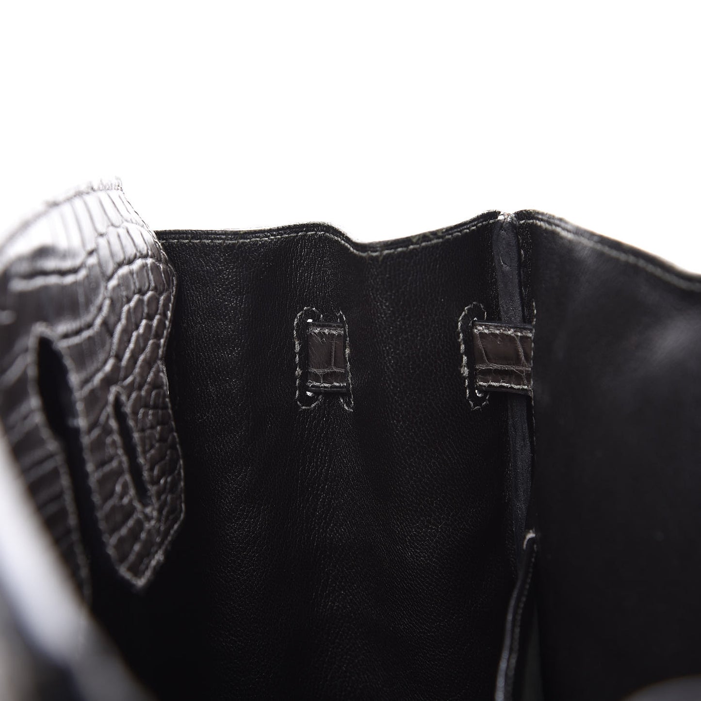 Matte Niloticus Crocodile Birkin 30 Gris Elephant
