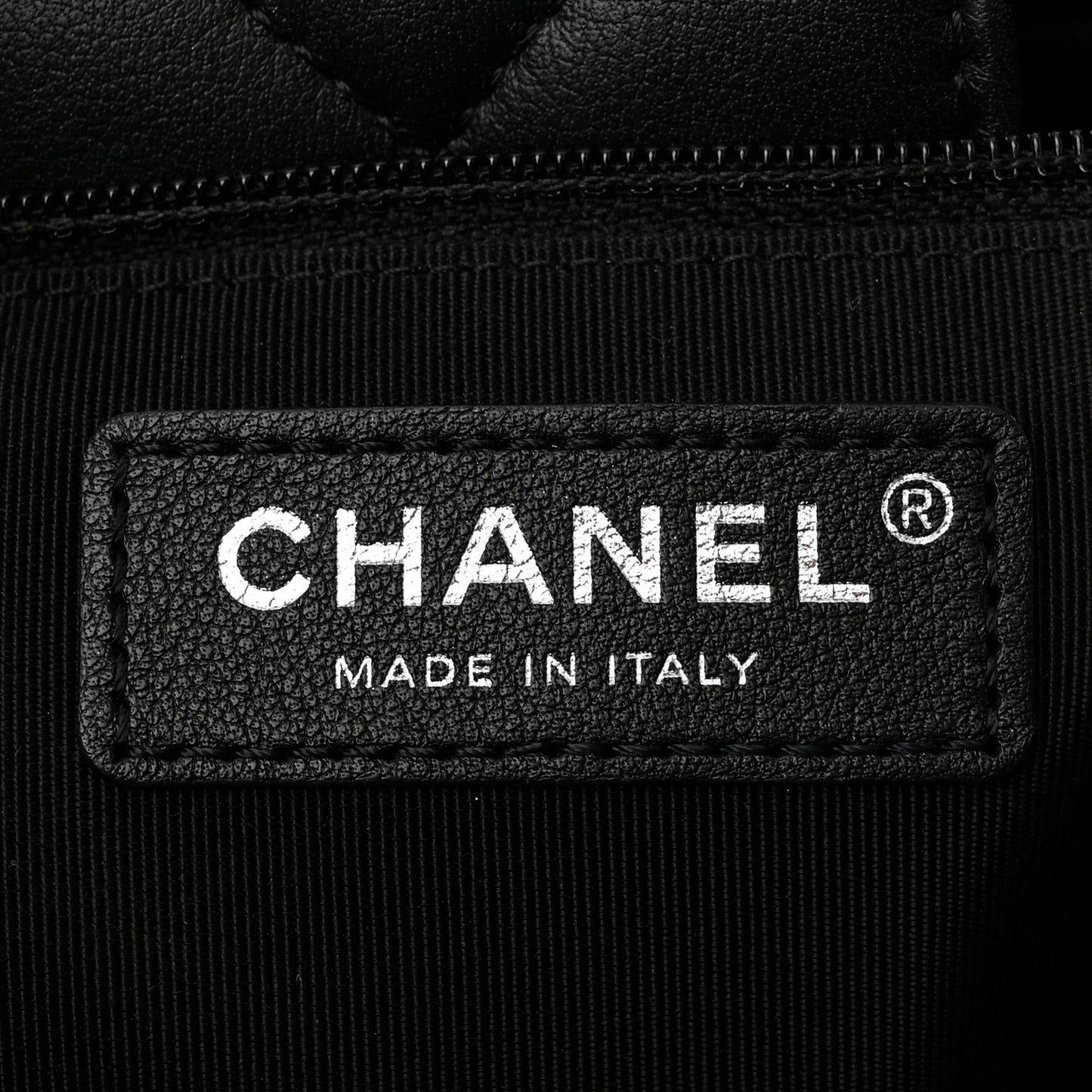 Calfskin Quilted Large Classic Shopping Tote Black