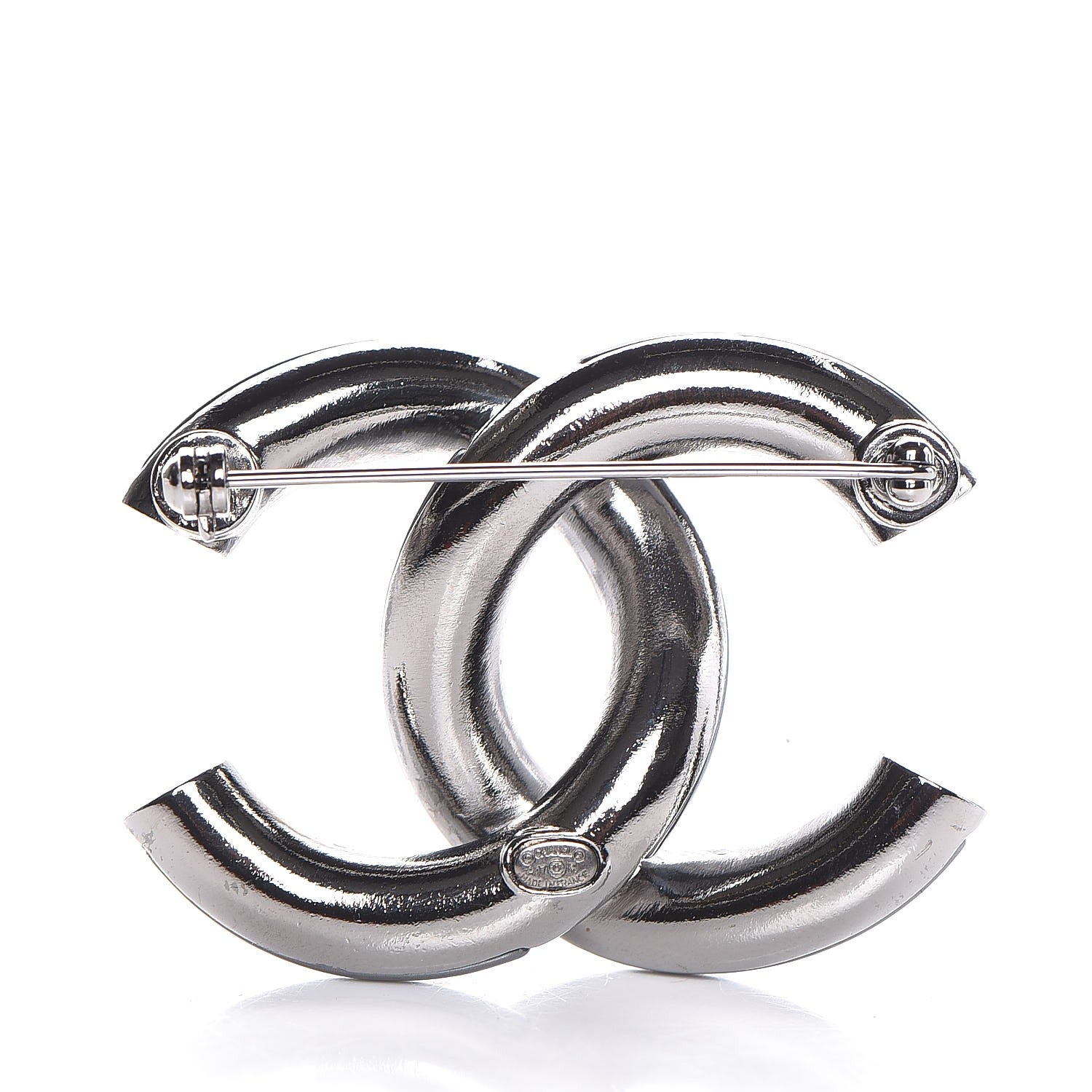 Chanel Ruthenium CC Brooch Pearly Grey 3 of 5